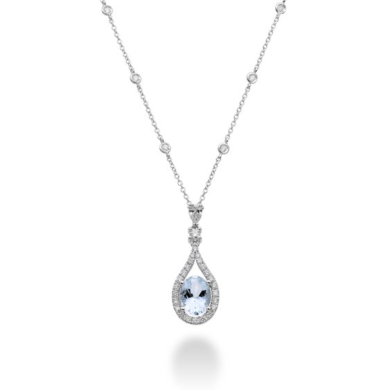 Collar Golay Mujer ACQUAMARINA in Oro blanco Acquamarina 1.68 Ct PCLC136DAQ79 - PCLC136DAQ79